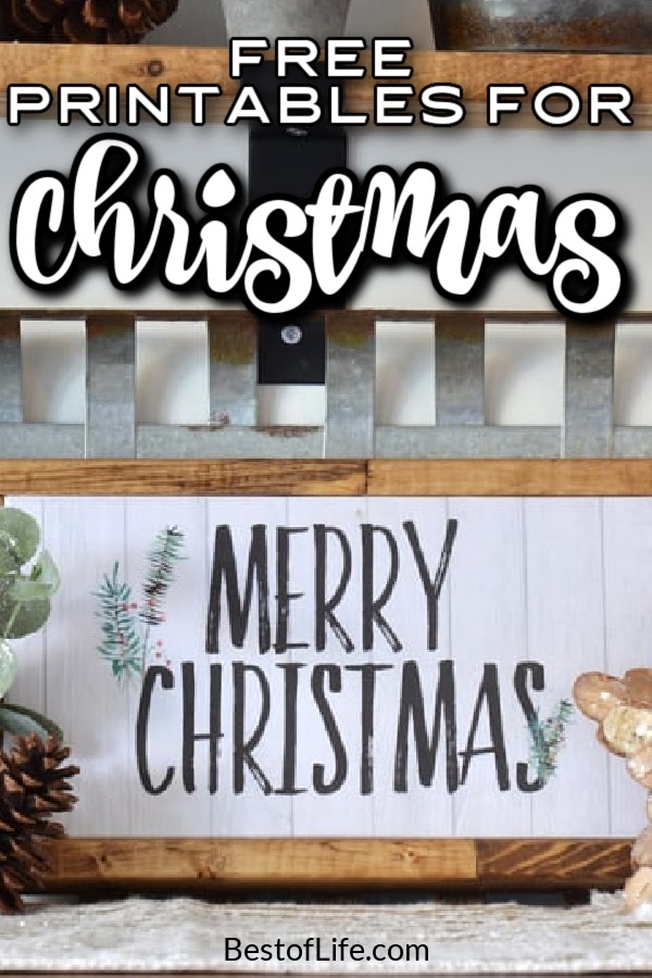 Save money during the holidays with DIY Christmas décor like these fun FREE Christmas printables that will make decorating fun for everyone! Free Christmas Décor Ideas | Free Printables | Christmas Printables | Christmas Décor Ideas | DIY Home Décor | DIY Holiday Decorations | Free Holiday Printables | Christmas Printables Free #Christmasdecorations #freeprintables via @thebestoflife