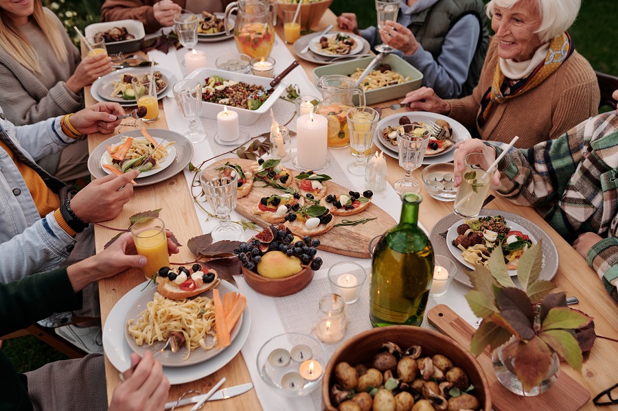 Thanksgiving Clapbacks Close Up of a Dinner Table