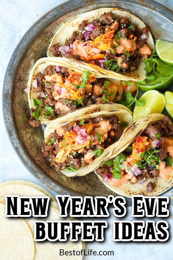 New Years Eve buffet menu ideas are perfect party recipes that allow everyone to welcome in the New Year together with delicious party food. Party Recipes | Holiday Party Recipes | Holiday Buffet Recipes | Dinner Party Ideas | New Years Eve Party Recipes | New Years Eve Party Ideas | Food for New Years | New Years Party Tips #NewYearsEve #partyrecipes via @thebestoflife