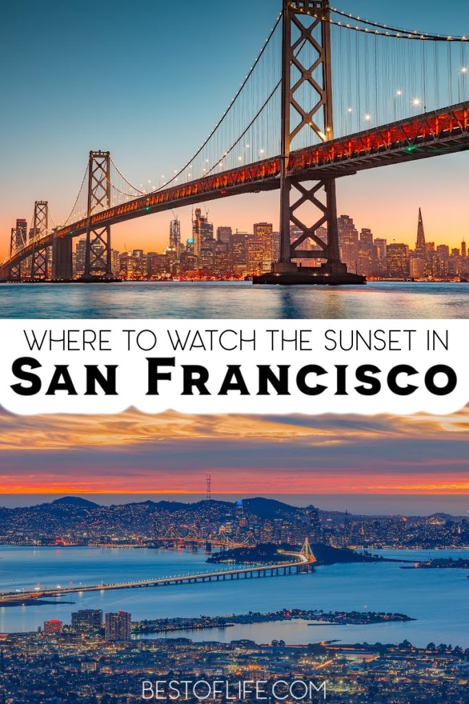 The coast of California is home to beautiful sunsets! Know the best places to watch the sunset in San Francisco so you can make the most of your time in the city. San Francisco Travel Tips | Where to Watch the Sunset in the Bay Area | California Travel Tips | Bay Area Travel Tips | Things to Do in San Francisco #sanfrancisco #bayarea #sunsets #travel