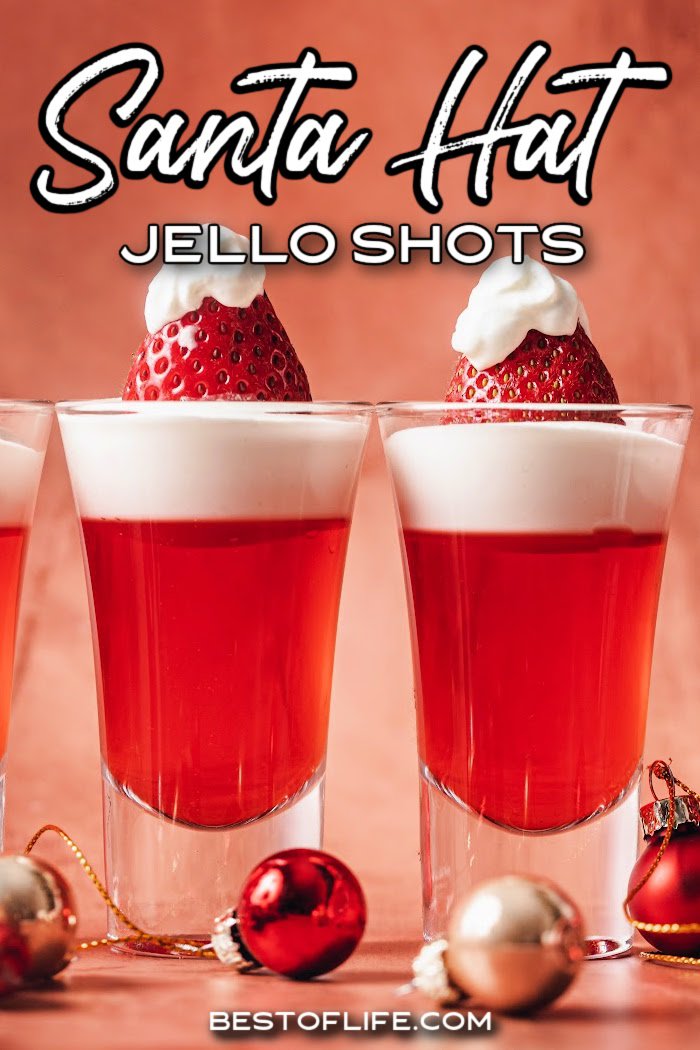 This easy Santa hat jello shot recipe makes the cutest holiday cocktails with a fun jello twist that is perfect for the holidays. Holiday Cocktail Recipes | Holiday Jello Shots | Christmas Jello Shots | Christmas Cocktail Recipe | Christmas Party Recipes | Christmas Party Cocktails | Jello Shots for Christmas | Vodka Jello Shot Recipes via @thebestoflife