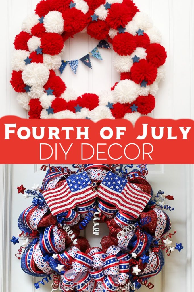 Use the best July 4th decorations to make your front door pop just as much as the fireworks will during the night of the 4th. DIY Summer Decor | DIY Decorations for Fourth of July | DIY Patriotic Decor | Summer Craft Ideas | Fourth of July Decoration Ideas | 4th of July Decor Ideas #4thofJuly #patrioticdecor