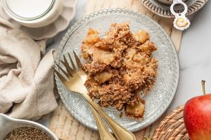 Easy Apple Crisp with Oats Dessert | Quick Apple Dessert Recipe