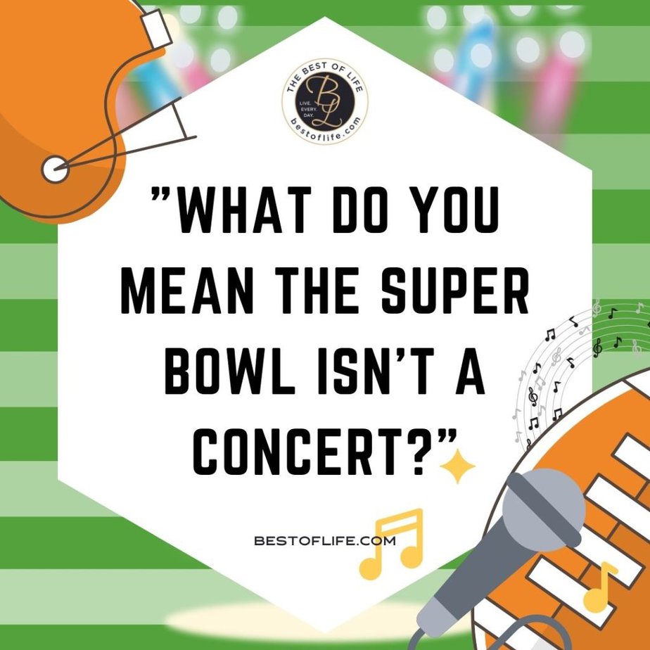 Super Bowl Puns What do you mean the Super Bowl isn’t a concert?