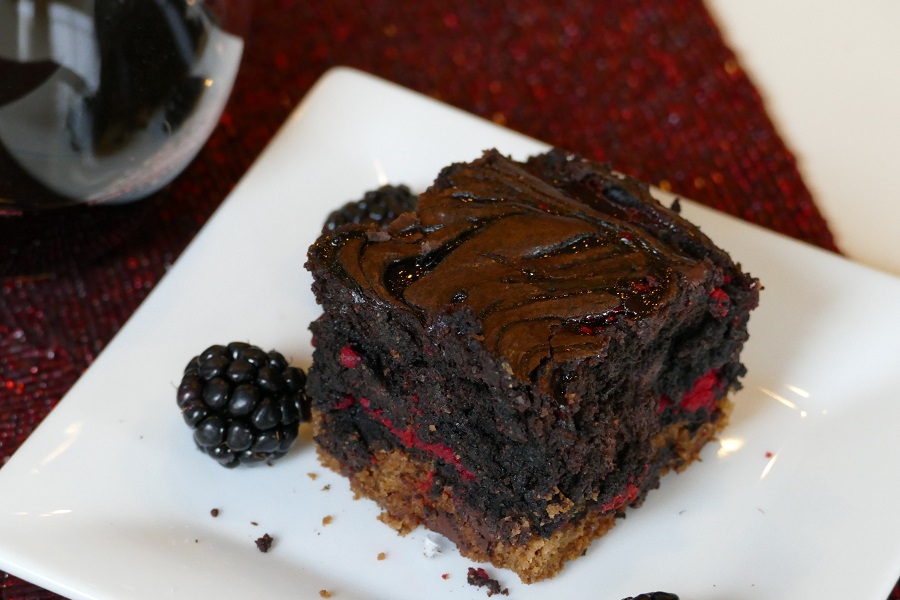 Valentines Day Desserts for Two Close Up of a Better Than Sex brownie on a Plate