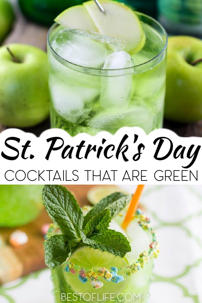 Enjoy these festive green cocktails for St Patricks Day as you celebrate the Irish traditions of the holiday with friends and family. St Patricks Day Cocktails | Irish Cocktails | Green Drinks | St Patricks Day Recipes | Party Food | Party Drink Recipes | Green Drinks for Adults | Green Party Ideas | St Patricks Day Ideas | St Patricks Day Party Ideas #stpatricksday #cocktails via @thebestoflife