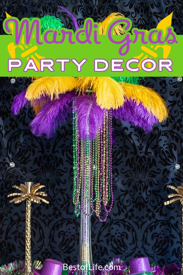 Cheap Mardi Gras decorations can help you host a Mardi Gras party to remember with delicious Mardi Gras recipes and festive decor. DIY Mardi Gras Decorations | DIY Party Decorations for Mardi Gras | Fat Tuesday Decor | Decor for Fat Tuesday Parties | Mardi Gras Party Ideas | Mardi Gras Party Ideas | Affordable Mardi Gras Decor #mardigras #partydecor