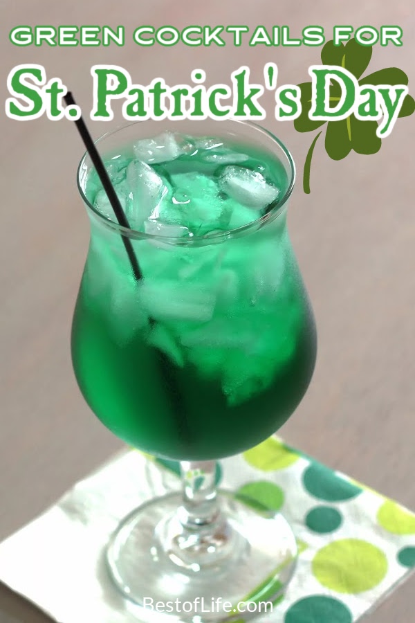 Enjoy these festive green cocktails for St Patricks Day as you celebrate the Irish traditions of the holiday with friends and family. St Patricks Day Cocktails | Irish Cocktails | Green Drinks | St Patricks Day Recipes | Party Food | Party Drink Recipes | Green Drinks for Adults | Green Party Ideas | St Patricks Day Ideas | St Patricks Day Party Ideas #stpatricksday #cocktails