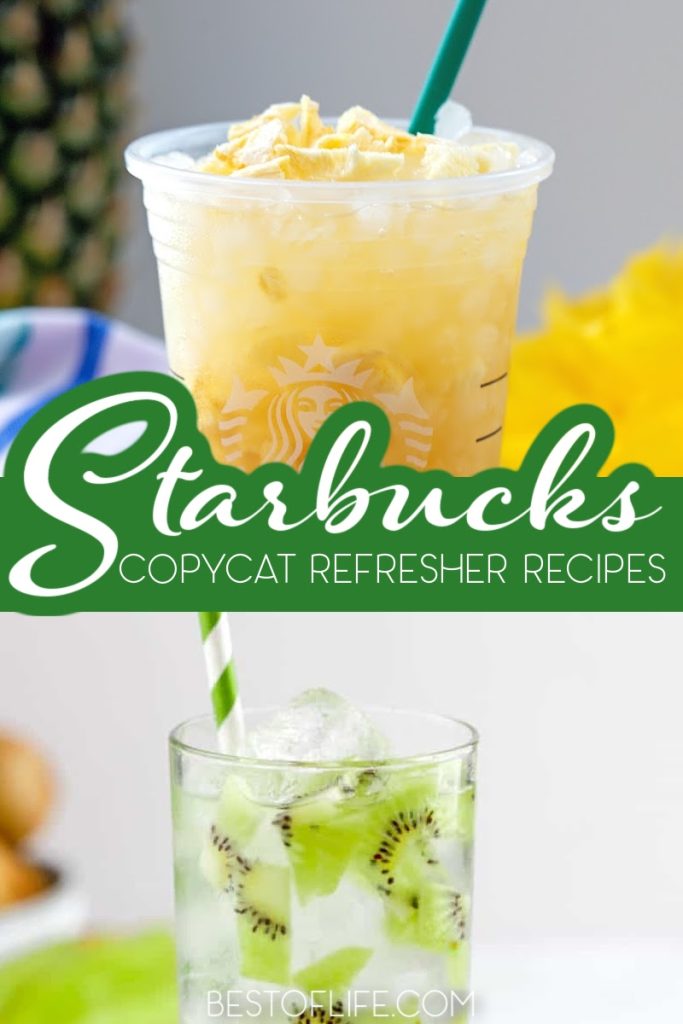 There are plenty of Starbucks secret menu Refreshers drink recipes you can make at home to enjoy Starbucks drinks without waiting in line. Starbucks Copycat Recipes | Copycat Starbucks Refreshers | How to Make Starbucks Refreshers | Green Coffee Recipes | Green Coffee with Juice Recipes | Morning Juice Recipes | Energy Boosting Drink Recipes | Drinks with Energy Boosts #starbucksrecipes #refreshersrecipes