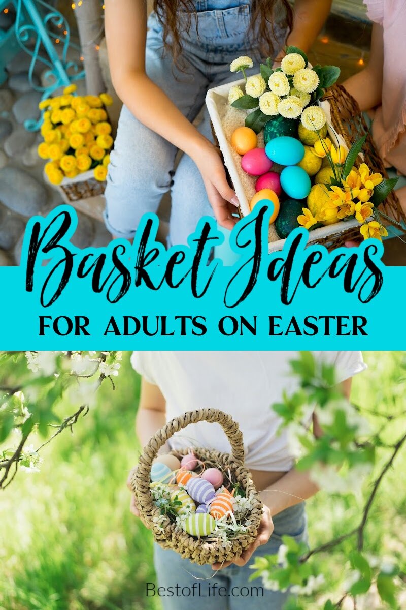 These Easter basket ideas for adults allow us all to get in on all the fun of Easter Sunday morning just like the kids. Easter Baskets for Adults | Adult Easter Basket Ideas | Easter Basket Gifts for Adults | Unique Easter Baskets for Adults | Personalized Easter Baskets for Adults | Easter Basket for Men | Easter Basket for Women | Easter Basket for Seniors | Gourmet Easter Baskets via @thebestoflife