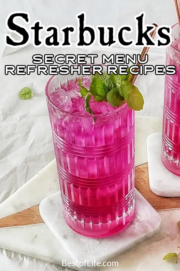 There are plenty of Starbucks secret menu Refreshers drink recipes you can make at home to enjoy Starbucks drinks without waiting in line. Starbucks Copycat Recipes | Copycat Starbucks Refreshers | How to Make Starbucks Refreshers | Green Coffee Recipes | Green Coffee with Juice Recipes | Morning Juice Recipes | Energy Boosting Drink Recipes | Drinks with Energy Boosts #starbucksrecipes #refreshersrecipes