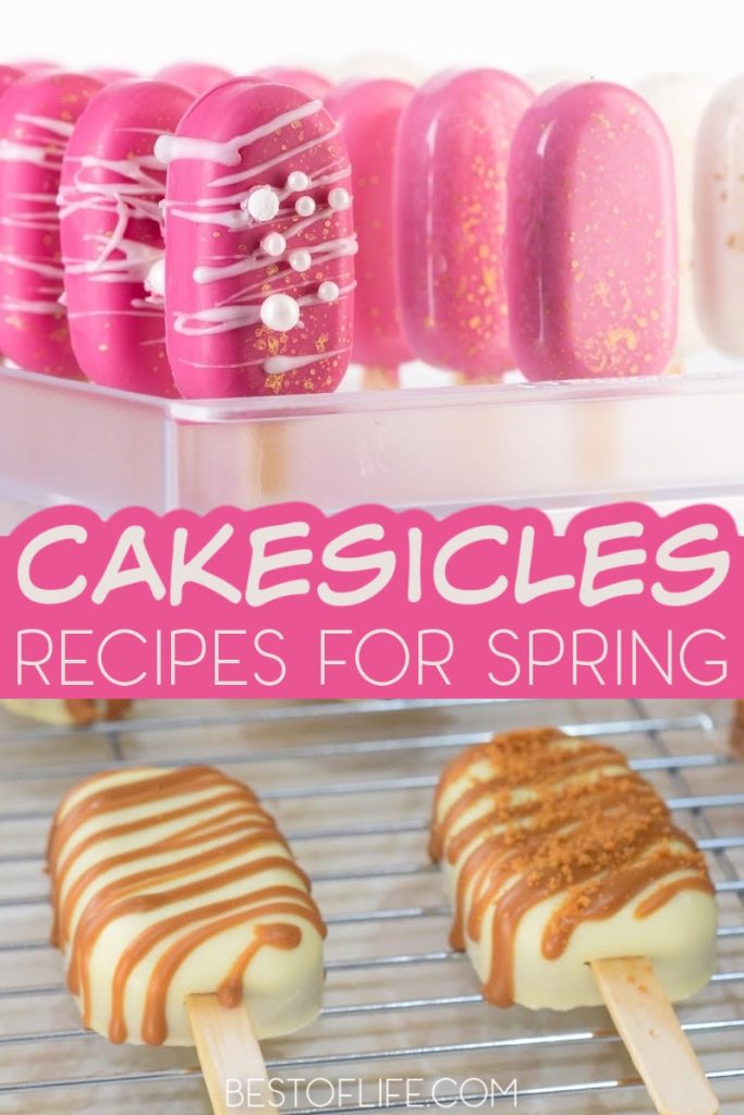 Spring cakesicles are the perfect spring party recipes you can make as a birthday or tea party recipe. Spring Dessert Recipes | Desserts for Spring | Colorful Cake Recipes | Fun Cake Recipes | Spring Party Recipes | Spring Party Ideas | Tips for Outdoor Parties in Spring | Spring Cake Recipes | Cakesicle Recipes | Party Cakesicle Recipes | Cakesicle Ideas for Spring #cakesicle #springrecipes