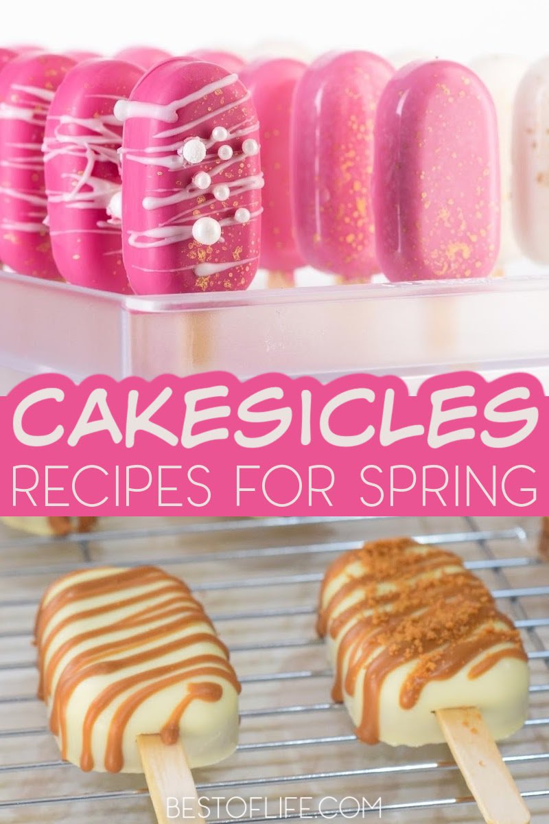 Spring cakesicles are the perfect spring party recipes you can make as a birthday or tea party recipe. Spring Dessert Recipes | Desserts for Spring | Colorful Cake Recipes | Fun Cake Recipes | Spring Party Recipes | Spring Party Ideas | Tips for Outdoor Parties in Spring | Spring Cake Recipes | Cakesicle Recipes | Party Cakesicle Recipes | Cakesicle Ideas for Spring #cakesicle #springrecipes via @thebestoflife