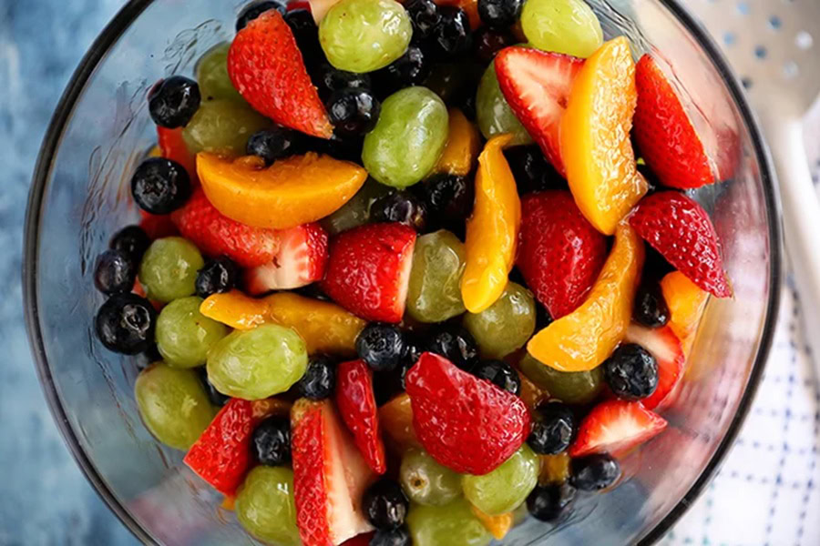 Brunch Recipes for Mother's Day Close Up of Secret Ingredient Fruit Salad