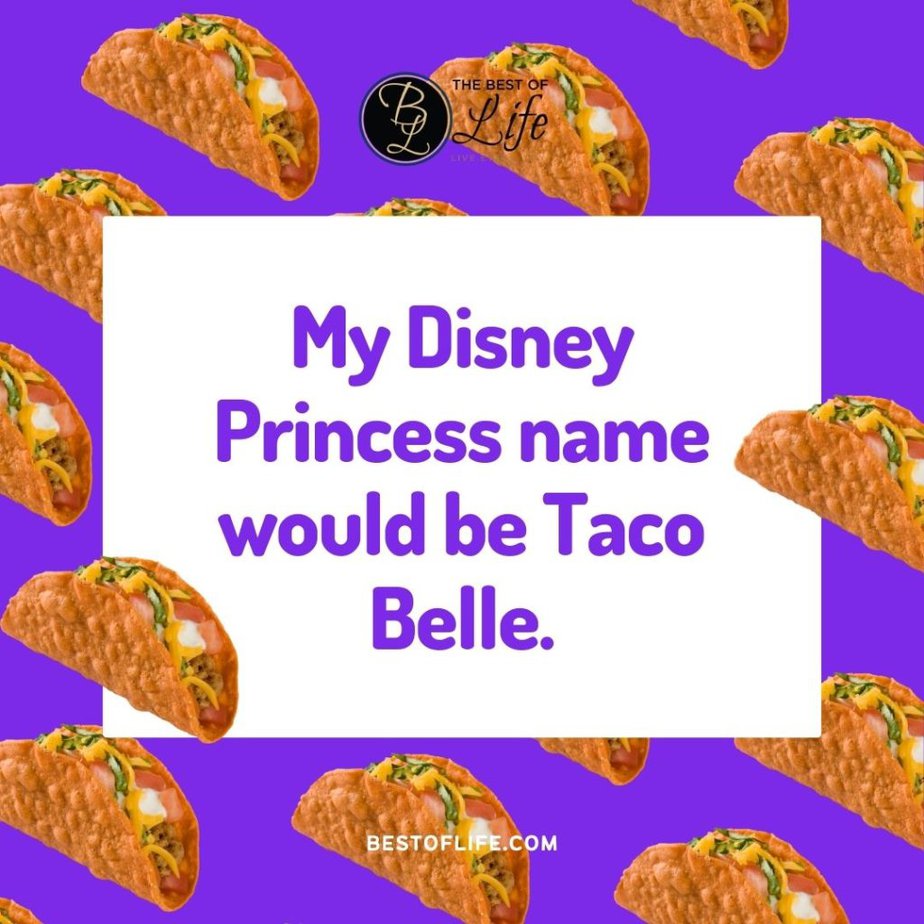 Cinco de Mayo Quotes My Disney Princess's name would be Taco Belle.