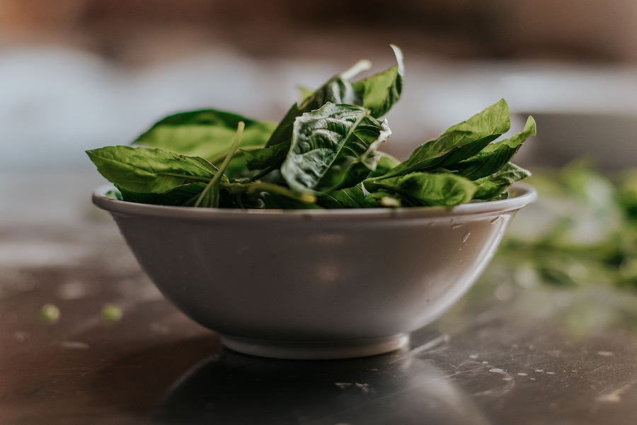 Spring Soup Recipes a Small Bowl of Spinach Sitting on a Metal Counter Top