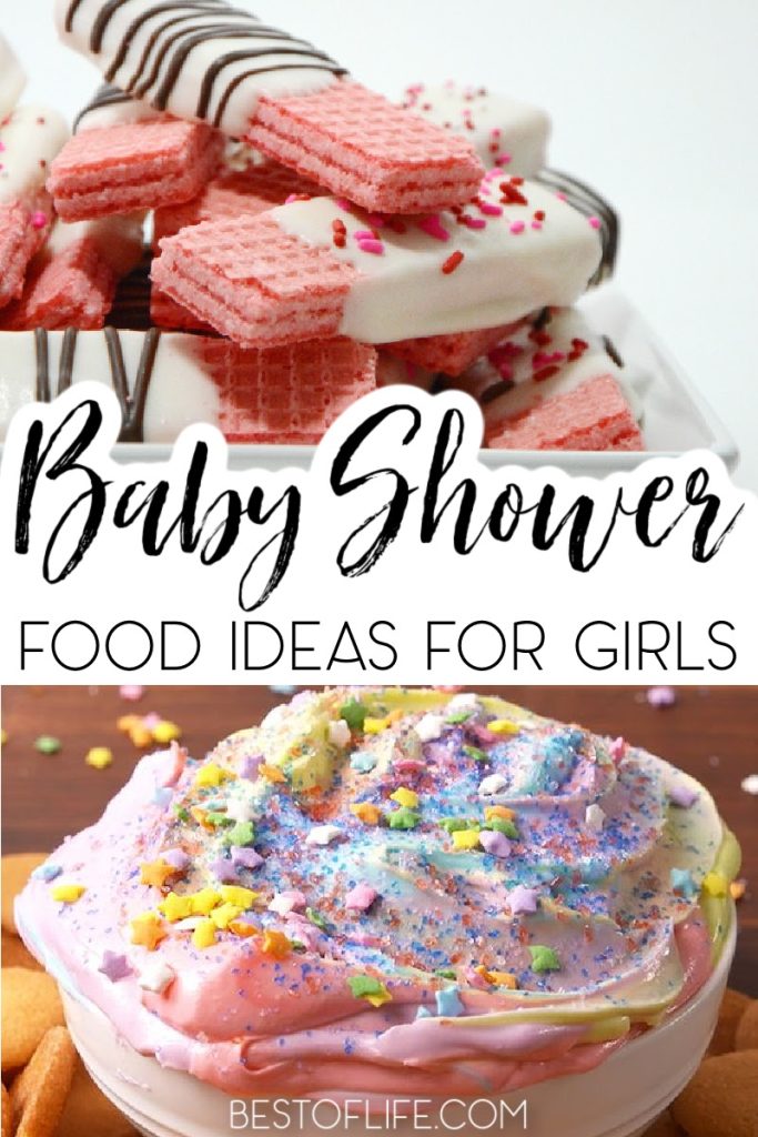 There are many things that make a baby shower even more memorable and baby shower food ideas for a girl are among the top three. Baby Shower Ideas | Best Baby Shower Ideas | DIY Baby Shower Ideas | Easy Baby Shower Ideas | Best Baby Shower Recipes | Recipes for Baby Showers | Pink Foods for Baby Showers #babyshower #partyrecipes