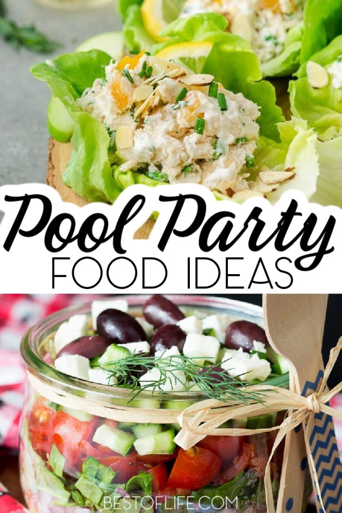 The best pool party food ideas fit the theme of a pool party, but also are easy outdoor party recipes for a crowd. Summer Party Recipes | Summer Party Ideas | Fun Party Recipes | Outdoor Party Recipes | Party Food for a Crowd | BBQ Party Recipes | Easy Pool Party Ideas | Pool Party Tips | Make Ahead Pool Party Recipes #summerfun #partyfood