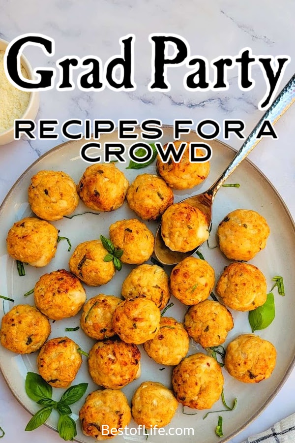 Grad party recipes are perfect graduation party ideas that can help you keep your party going well into the night. Graduation Party Ideas | Graduation Party Recipes | Grad Party Ideas | Tips for Graduation Parties | Food for Graduation Parties | Easy Party Recipes | Party Recipes for a Crowd | Tips for a Grad Party #graduationparty #partyrecipes via @thebestoflife