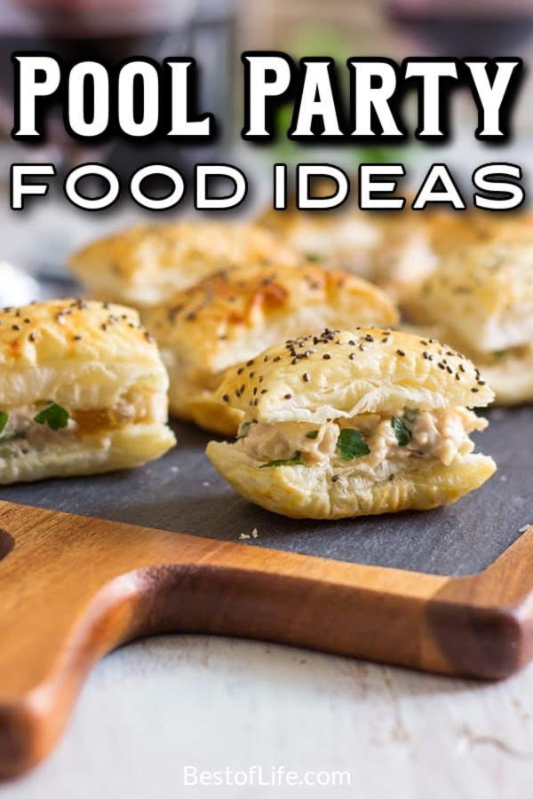 The best pool party food ideas fit the theme of a pool party, but also are easy outdoor party recipes for a crowd. Summer Party Recipes | Summer Party Ideas | Fun Party Recipes | Outdoor Party Recipes | Party Food for a Crowd | BBQ Party Recipes | Easy Pool Party Ideas | Pool Party Tips | Make Ahead Pool Party Recipes #summerfun #partyfood via @thebestoflife