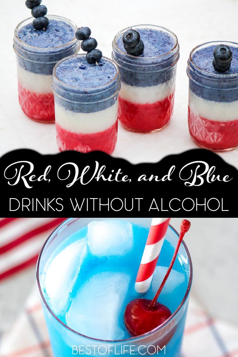 Not all red white and blue drinks need to have alcohol and when they don’t you can share the party drinks with guests of all ages. Fourth of July Drinks | Drinks for Kids | Red White and Blue Drinks | Patriotic Recipes | Patriotic Party Recipes | Recipes for Memorial Day | Recipes for Independence Day | Independence Day Drinks | Fourth of July Recipes | Fourth of July Party Recipes #patriotic #partyrecipes