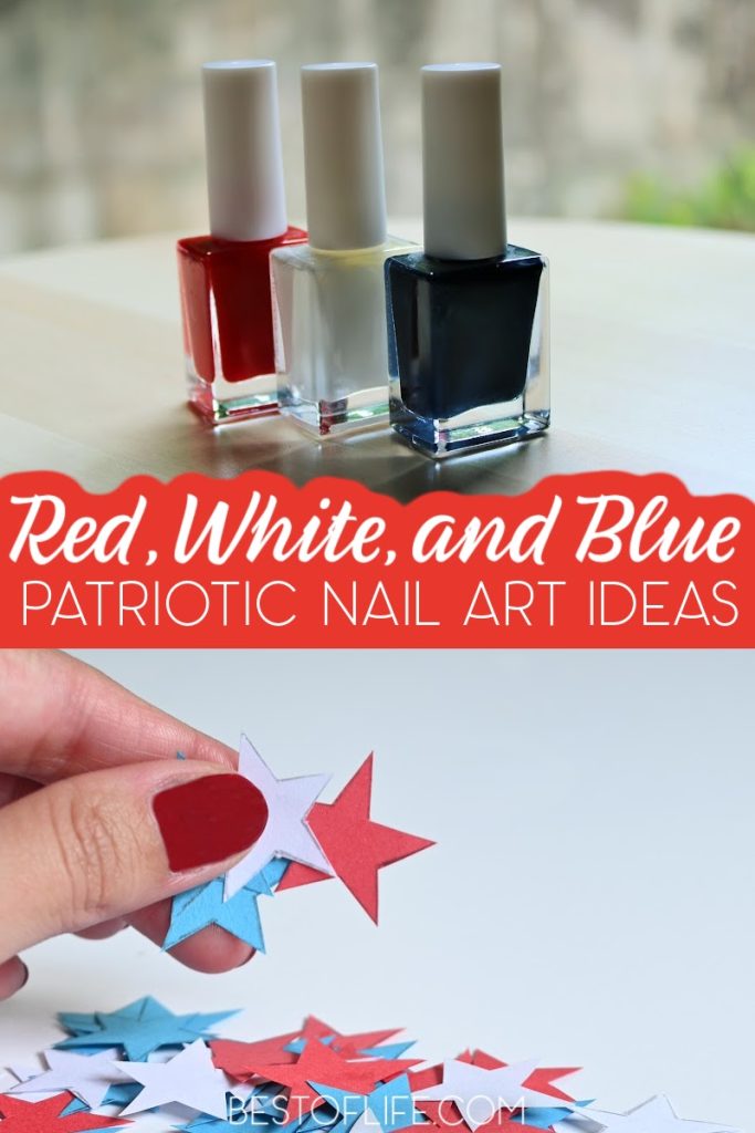Painting your nails is a great form of self-expression and having red white and blue nails is a natural and fun way to show your love of the USA and your patriotism. Holiday Nails Ideas | Fourth of July Nail Styles | Nail Designs | Patriotic Nails Ideas | Patriotic nail Art | American Flag Nail Art | Fourth of July Nail Ideas | Summer Nails Designs #patrioticnails #nailart