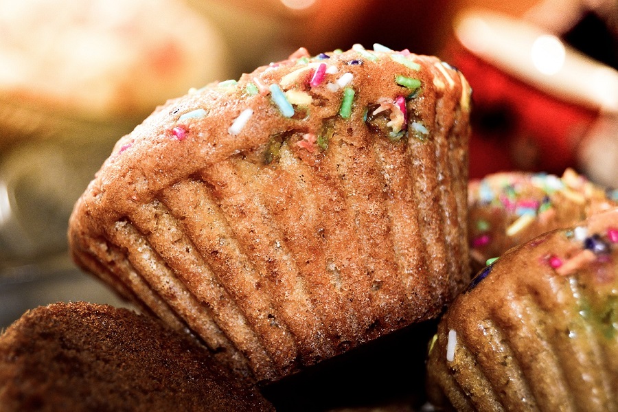 Summer Cupcakes Close Up of a Confetti Cake Cupcake