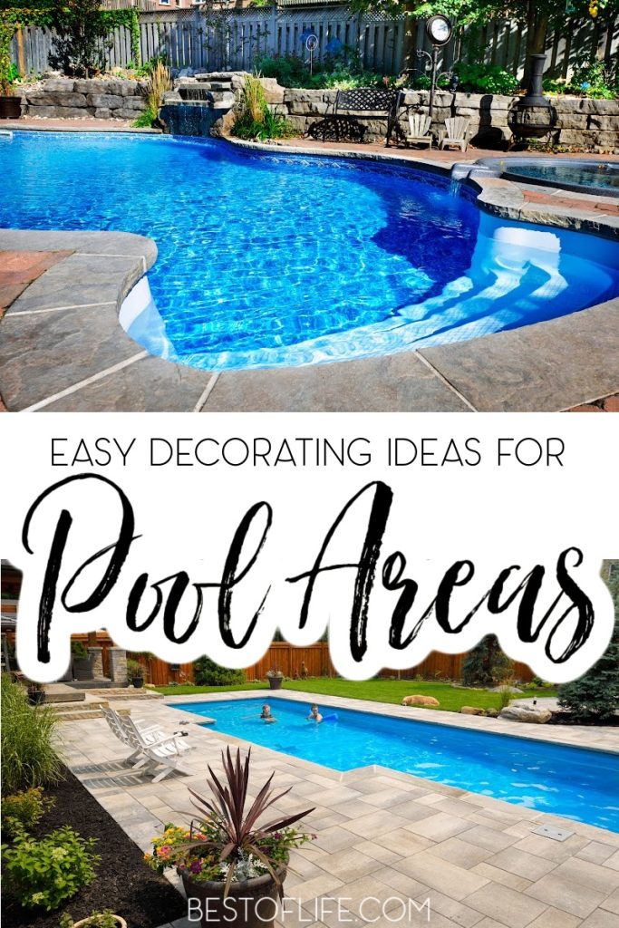 Summer pool party ideas can help us in many ways, but we need to set the stage with some pool area decorating ideas first. DIY Pool Decor | DIY Backyard Decor | DIY Outdoor Decor | Pool Ideas | How to Decorate a Pool Area | Patio Furniture Ideas | Pallet Furniture Ideas | Outdoor Lighting Ideas | Outdoor Storage Ideas | Poolside Storage Ideas #pooldecor #DIYoutdoor