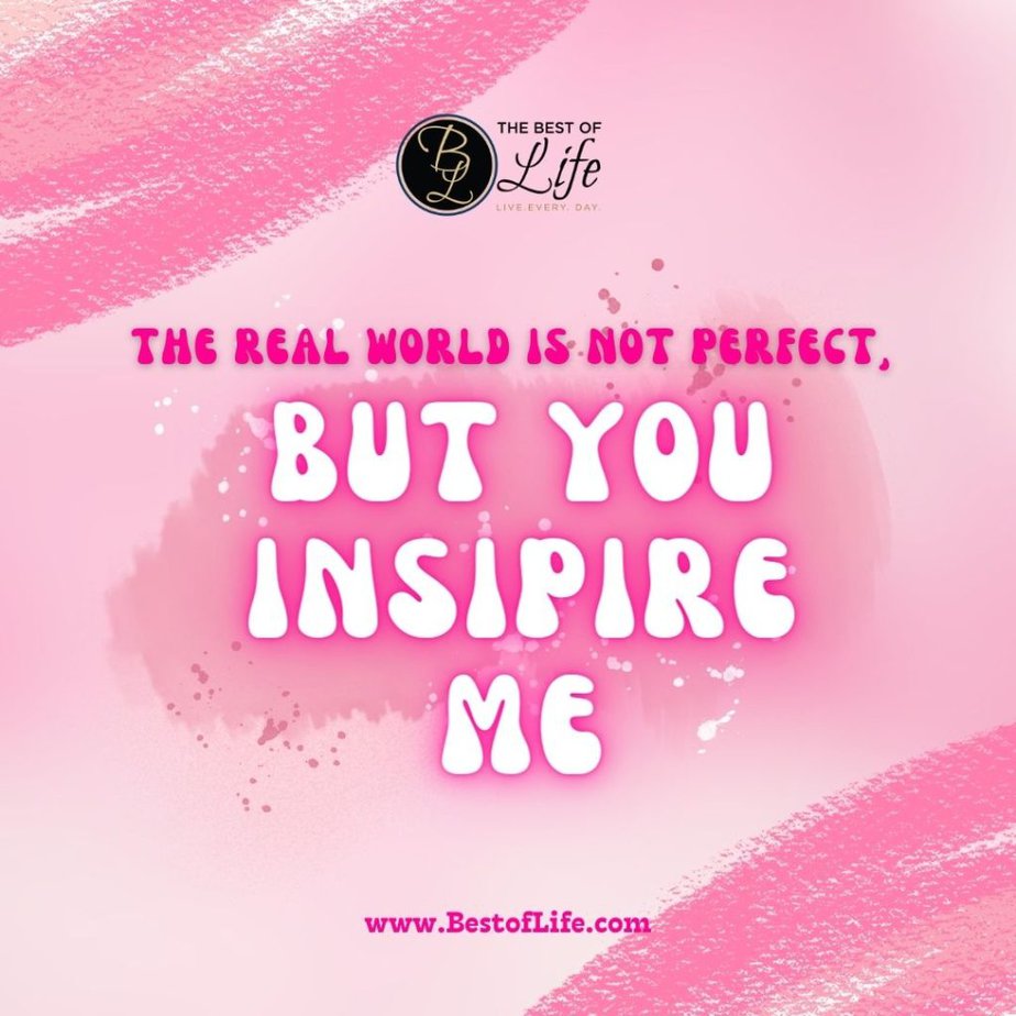 Barbie Movie Quotes “The real world is not perfect, but you inspire me.”