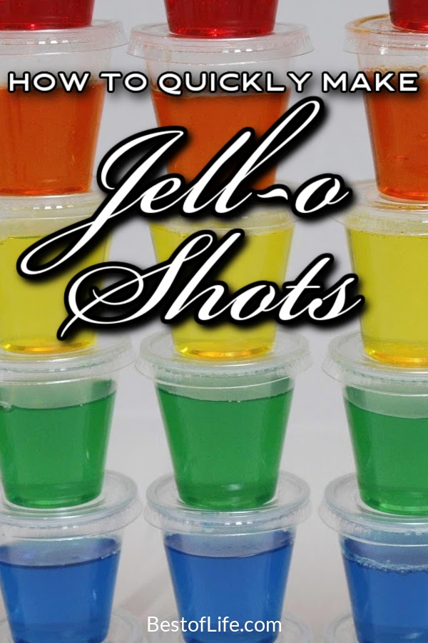 There are many flavors to choose from, and when you learn how to make Jello shots quick you can get the party started even faster! Jello Shot Recipes | Jello Shots Ideas | Party Recipes | Happy Hour Recipes | Party Planning | Cocktail Party Ideas | Party Recipes for Adults | Shot Recipes #jelloshots #partyplanning