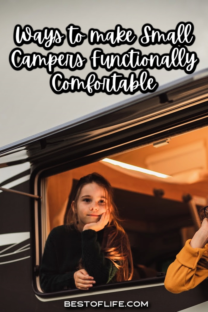 Organize your camper’s interior with these small camper interior ideas that will transform a small space to make a huge difference. Camper Decor Ideas | RV Interior Design| Camping Accessories | Outdoor Decorating | Travel Trailer Decor | Campsite Decor | Glamper Accessories | Camper Renovation Ideas | Adventure Decor | Camping Gear Decoration