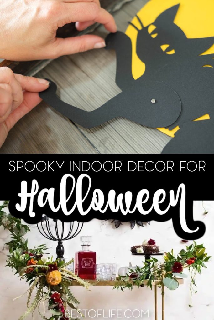 Decorate with these spooky indoor Halloween decorations to create the perfect Halloween party everyone will remember. DIY Halloween Decor | Tips for Halloween Decorations | Halloween Party Decor | DIY Halloween Party Decor | Dollar Store Halloween Decor | Scary Indoor Decorations | Halloween Themed Tips | Decor Tips for Halloween