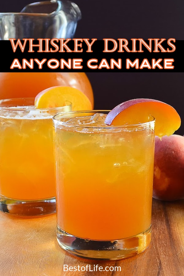 Learn how to enjoy whiskey more with some easy whiskey drinks that just about anyone can make and you may end up with a new favorite happy hour drink. Tips for Drinking Whiskey | Whiskey Drinks | Whiskey Cocktails | Happy Hour Recipes | Winter Cocktail Recipes | Party Cocktail Recipes | Party Drinks | Easy Cocktails