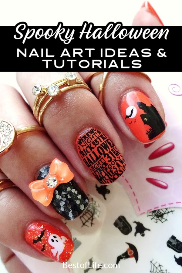 Spooky Halloween nails ideas are easy to do yourself and can be some of the best Halloween nail art of the season. Halloween Nail Art | Halloween Nail Ideas | Halloween Nails Tutorials | Fall Nail Art | Autumn Nail Art | Nail Art for Halloween | Nail Ideas for Halloween | Nail Art Tutorials