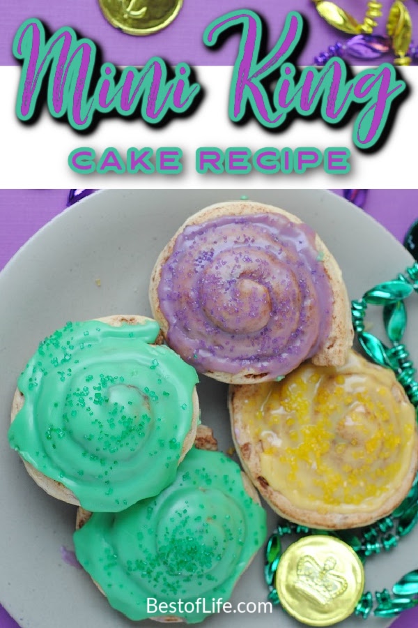 An easy mini king cake recipe with cinnamon rolls is great as a party recipe and often used as a Mardi Gras recipe. Mardis Gras Recipes | Desserts for Mardi Gras | Mardi Gras Party Ideas | King Cake Recipe | King Cake Tips | What is King Cake | New Orleans King Cake Recipe | New Orleans Party Recipe | Mardi Gras Desserts | How to Make a King Cake | King Cake Flavors via @thebestoflife
