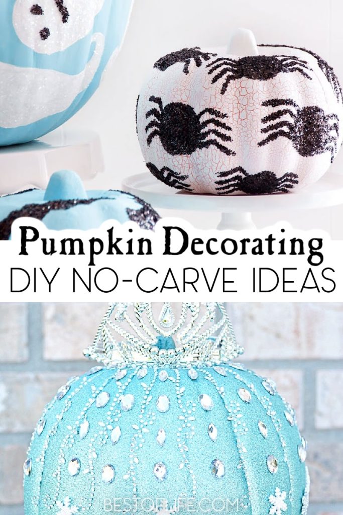 Use a few DIY no carve pumpkin decorating ideas to help children safely decorate their pumpkin and enjoy the spooky fun of Halloween. How to Decorate a Pumpkin | Pumpkin Decorating Ideas | Pumpkin Ideas for Kids | Easy Pumpkin Ideas for Halloween | Halloween Decor Ideas | DIY Halloween Decor #pumpkin #DIY