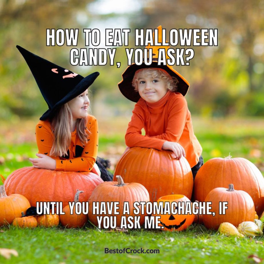 Halloween Candy Memes How to eat Halloween candy, you ask? Until you have a stomachache, if you ask me.