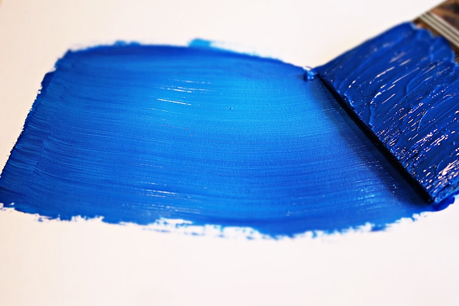 Blue Jello Shot Recipes a Streak of Blue Paint on a White Surface
