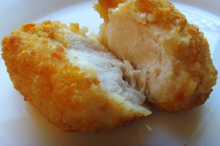 Best Power XL Vortex Air Fryer Recipes Close Up of a Chicken Nugget Cut in Half