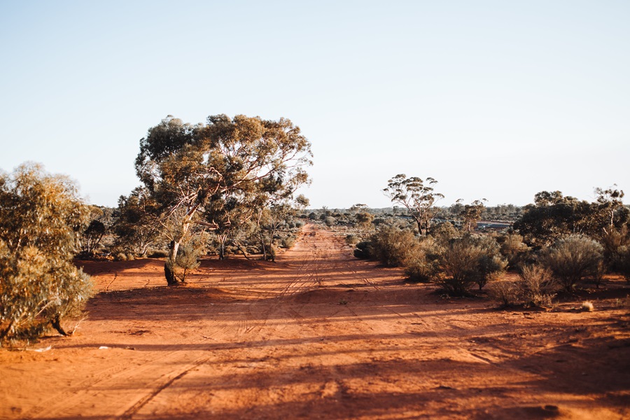 Crocodile Dundee Movies List View of the Australian Outback with Red Sand and Trees
