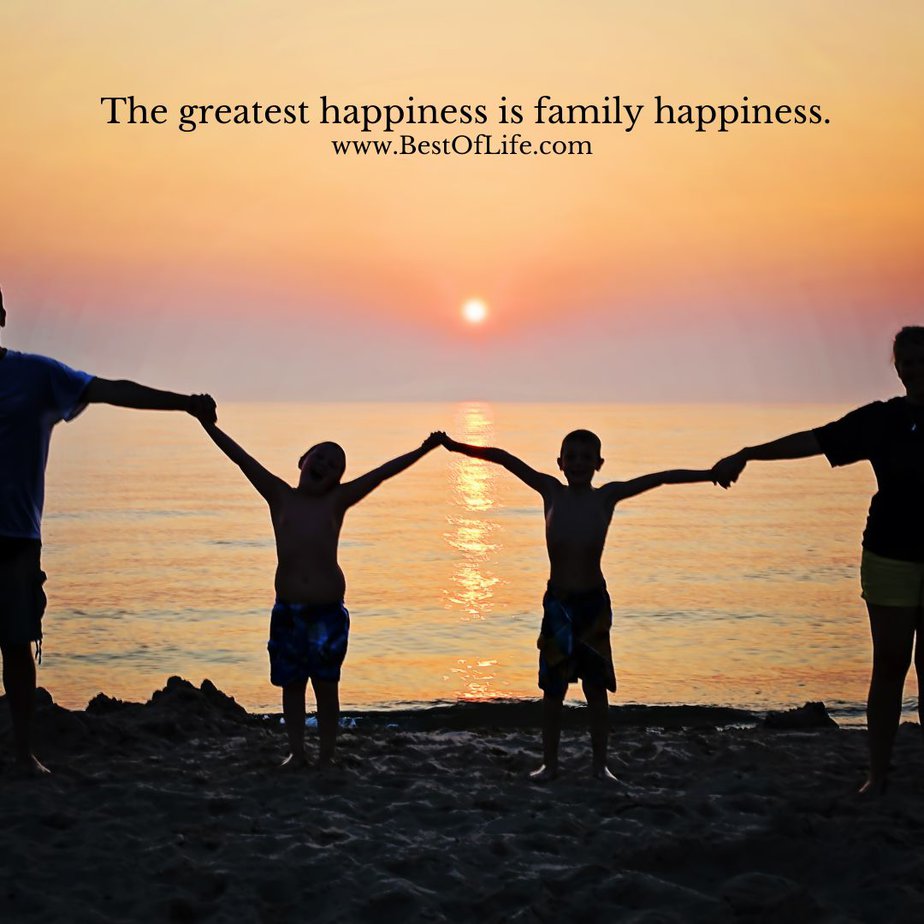Inspirational Quotes for Parents to Be The greatest happiness is family happiness.