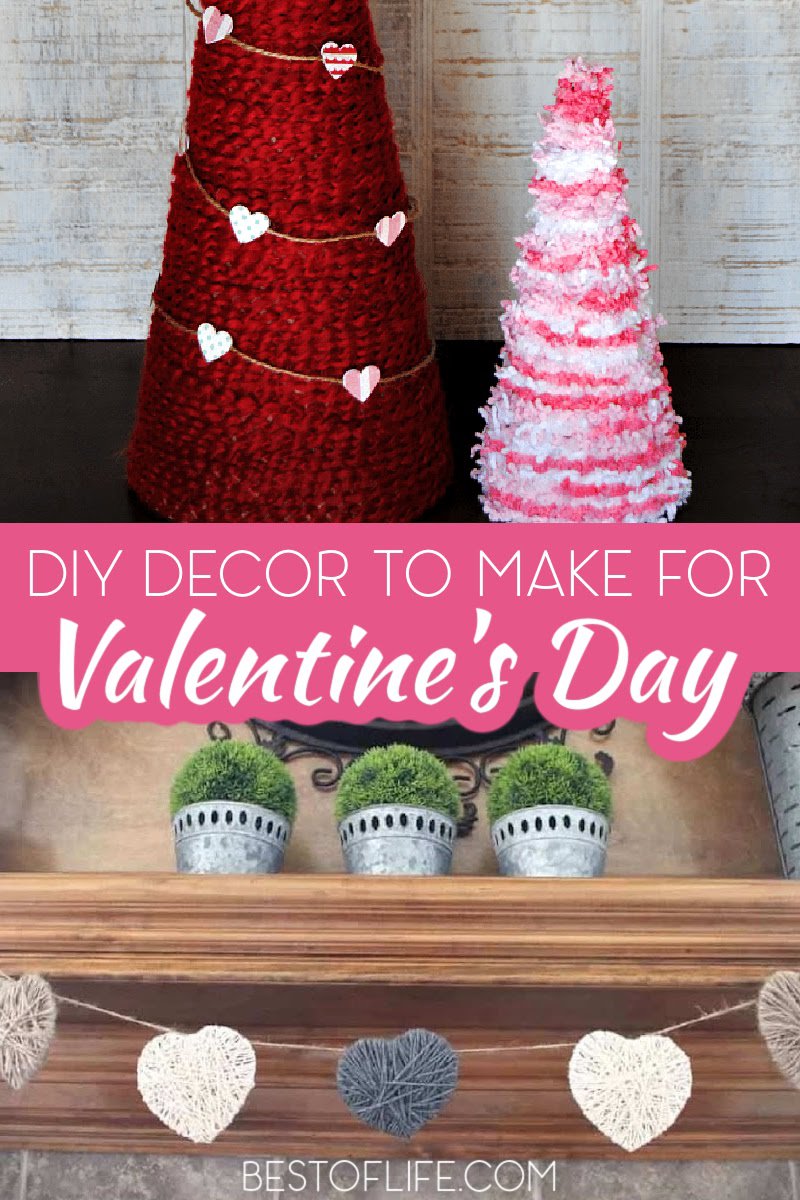 DIY Valentine’s Day decorations for the home can help you celebrate your love for weeks instead of just for one day. Valentine’s Day Crafts | Valentine’s Day Wreath | DIY Valentines Décor | Valentine’s Day Ideas for Home | DIY Valentines Decorations Dollar Stores | DIY Home Décor Valentines Day | Home Decor Ideas for February | DIY Valentines Day Decorations | Affordable Home Decor #valentinesday #DIYdecor