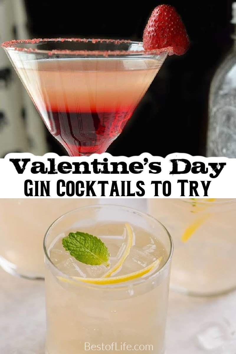 These delicious Valentine's Day cocktails with gin are the perfect way to set the mood for a night with your loved one. Better yet, they can be enjoyed all year long! Cheers! Romantic Cocktails | Cocktails for Couples | Gin Cocktails for Couples | Gin Drinks | Mixed Drink Recipes | Pink Cocktails | Red Cocktails for Valentine’s Day | Romantic Cocktails | Cocktails for Two #drinkrecipes #valentinesday via @thebestoflife