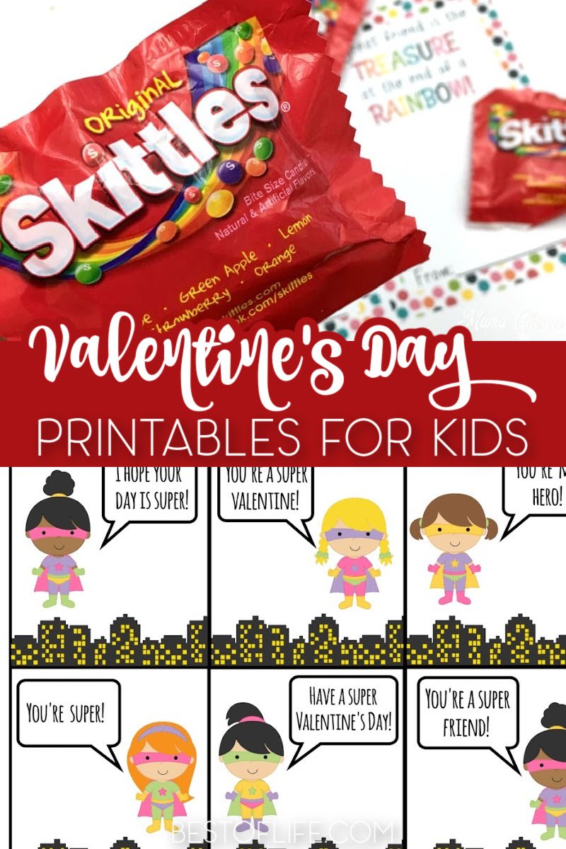 Use Valentine’s Day printables for kids to help them show their appreciation for their friends and family in fun and affordable ways. Free Holiday Printables for Kids | Printable Valentines for Kids | Printable Valentines for Kids | Valentine's Day Cards for Kids | Valentine's Day Crafts for Kids | Valentine's Day for kids | February Activities for Kids #kids #holidays