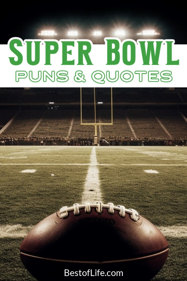 Super Bowl puns and quotes for game day can help us put together the perfect Super Bowl social media post. Super Bowl Captions for Facebook | Super Bowl Captions for Instagram | Funny Quotes for Game Day | Funny Puns for Super Bowl Sunday | Super Bowl Quotes | Super Bowl Social Media Captions | Funny Quotes for Instagram via @thebestoflife