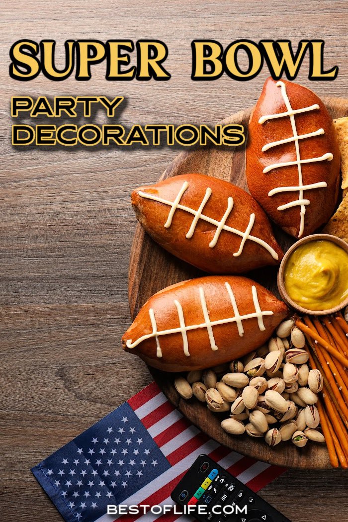 Having the best Super Bowl party decorations can help you host a fun game day party that everyone will enjoy! Super Bowl Party Ideas | Super Bowl Party Tips | Decorations for Game Day | Decorations for Super Bowl Parties | DIY Game Day Decor | Football Party Ideas | Football Party Decor | DIY Football Party Ideas | Sports Party Ideas | Party Planning
