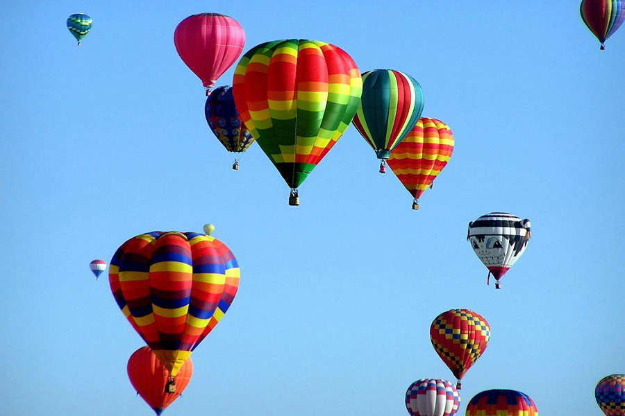 Inspirational Hot Air Balloon Quotes and Sayings Hot Air Balloons in a Blue Sky