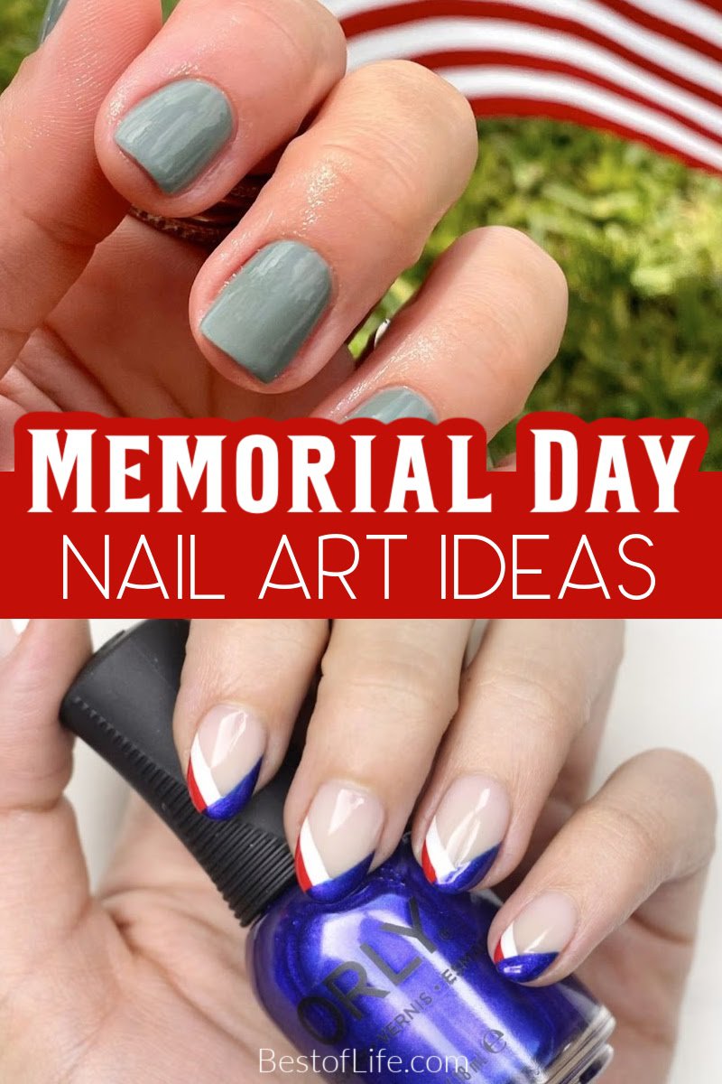 Simple Memorial Day Nail Designs can be done with a few household items and a bit of patriotic inspiration. Try these fun designs for Memorial Day! Patriotic Nail Art Ideas | American Flag Nail Art Ideas | Nail Art for Memorial Day | Nail Art for Fourth of July | Patriotic Nail Designs | Fourth of July Nail Designs | Easy Summer Nail Art | American Flag Nail Designs | Summer Nail Art Ideas | Patriotic Nail Art Tutorials | Nail Art Tutorials for Summer via @thebestoflife