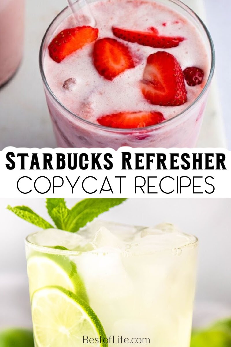 Imagine the time you could save in the morning by preparing your own Starbucks Refreshers at home, avoiding the rush at the coffee shop. Starbucks Copycat Recipes | Starbucks Drinks Recipes | Starbucks Recipes at Home | Starbucks Refresher Recipes | How to Make Starbucks at Home via @thebestoflife