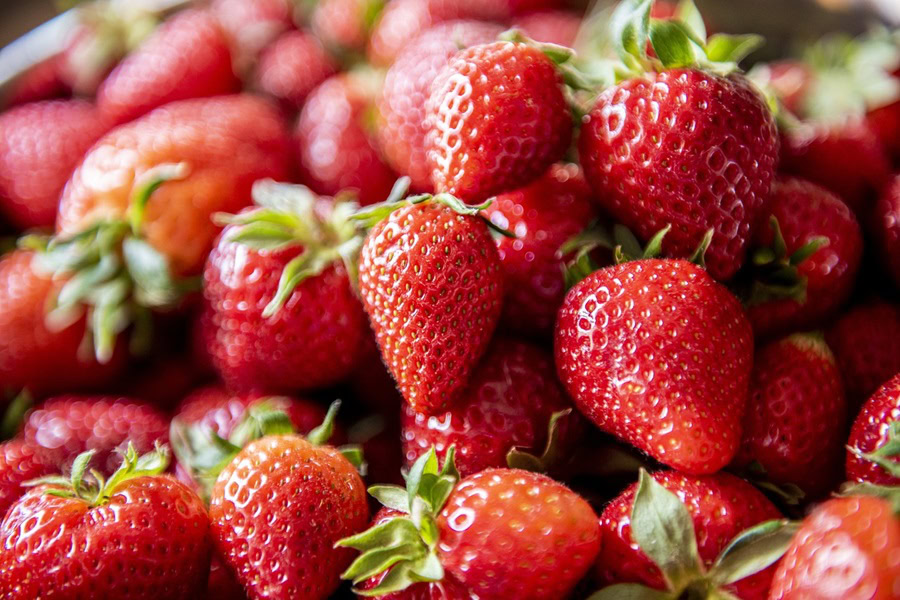 Best Starbucks Refreshers Drinks Close Up of Fresh Strawberries